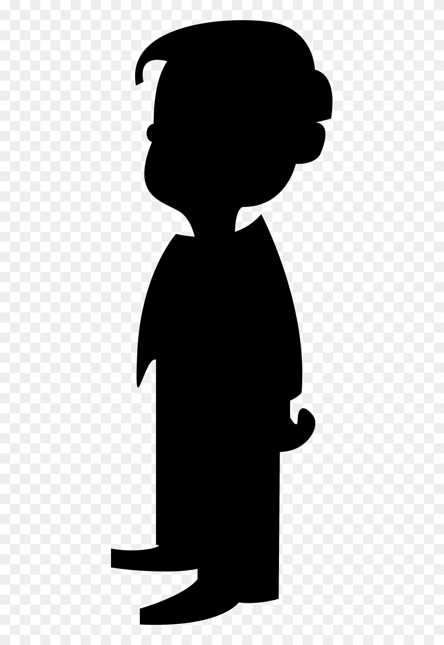 Silhouette Of A Boy Clipart