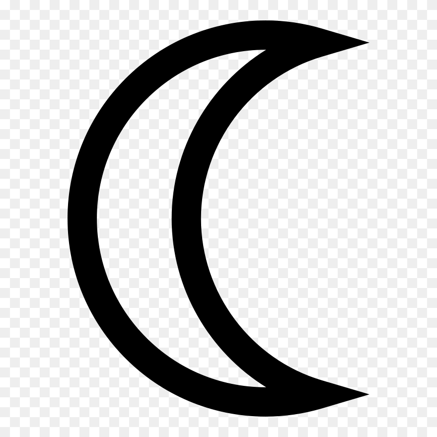 Crescent Moon Icon Cc0 Clipart