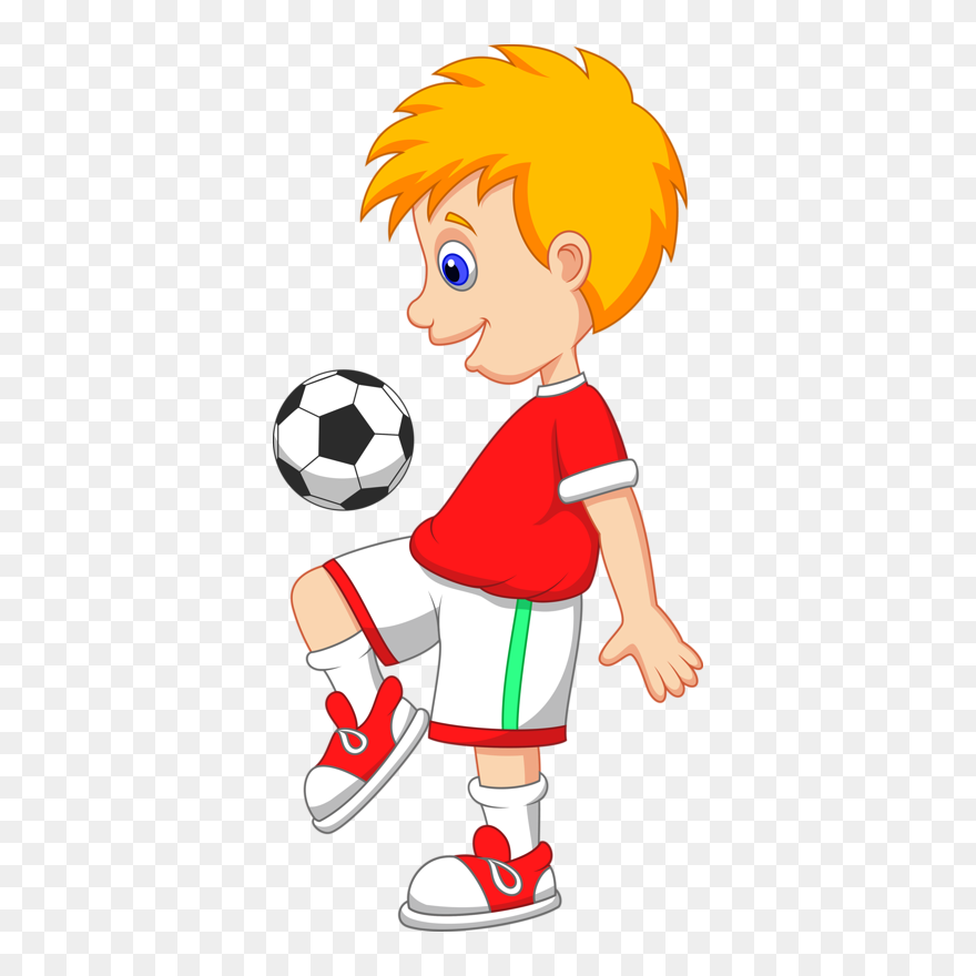 Football Player Sport Clip Art - Playing Football Clipart - Png Download