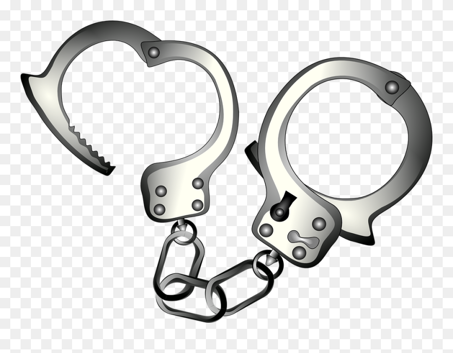 Handcuffs Jail Prison Vector Graphic Pixabay - Handcuffs Clipart Transparent - Png Download