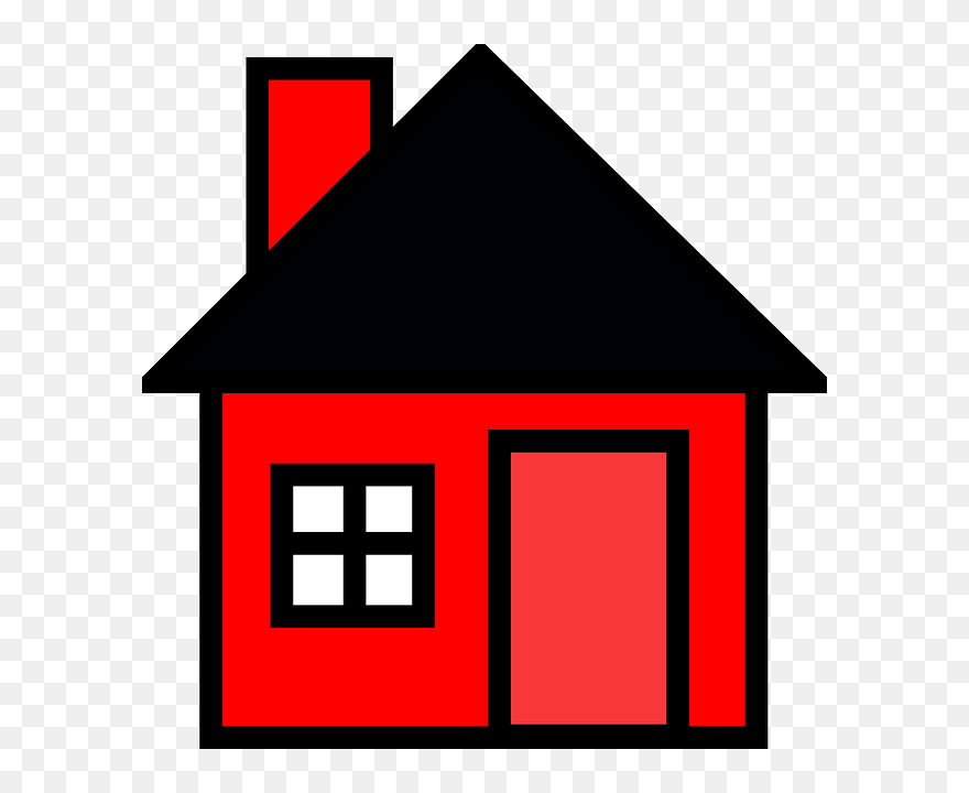 Ca, Habitat For Humanity - Red House Clipart - Png Download