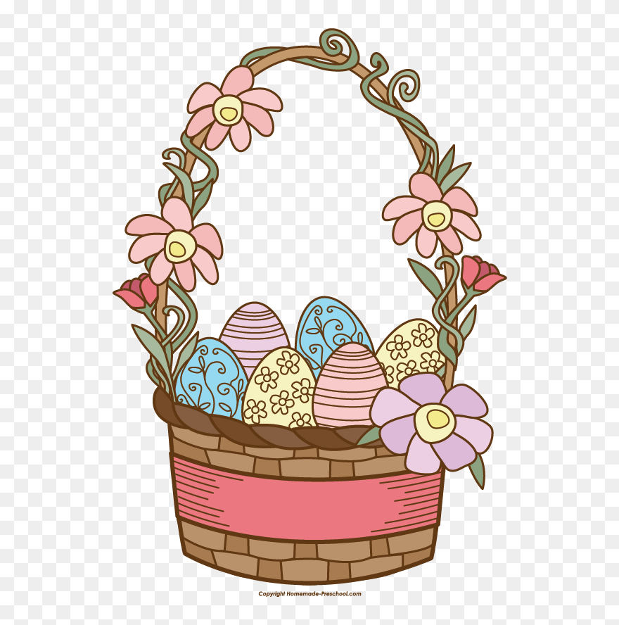 Free Clipart Of Easter Baskets - Cute Easter Basket Clipart - Png Download