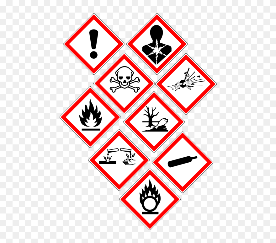 Line,symbol,safety - Danger Signs For Chemicals Clipart