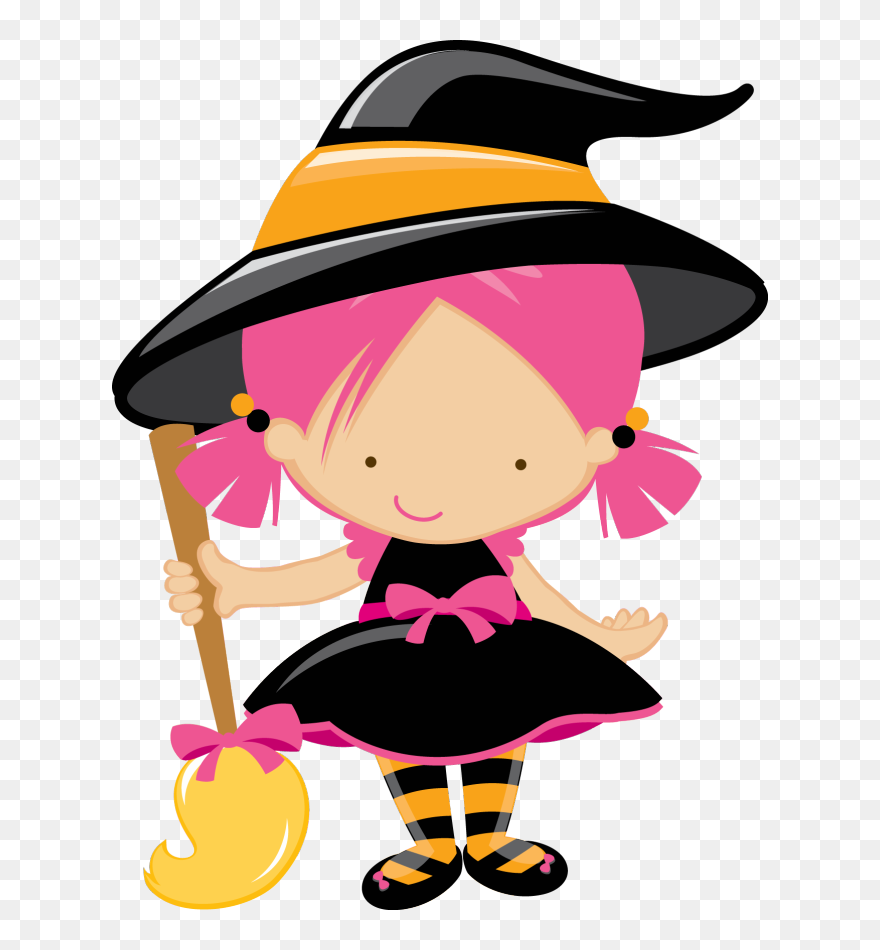 Pin By Misha Wright - Cute Little Witch Clipart