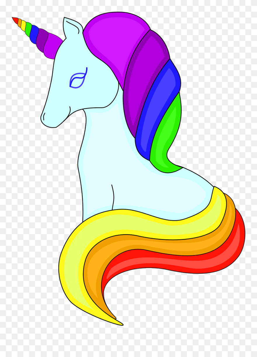 Unicorn Rainbow Cute Free Photo - Unicorn Resmi En Guzel Clipart