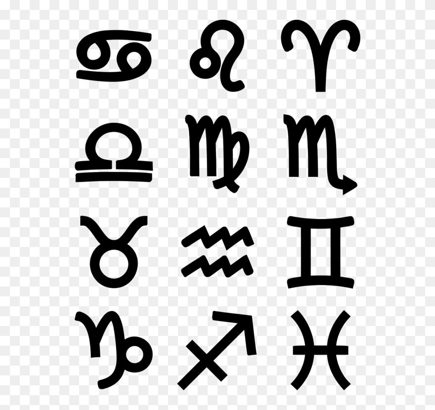 Silhouette,area,logo - Zodiac Symbols Clip Art - Png Download