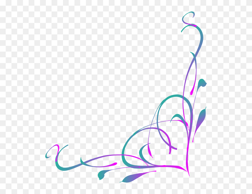 Corners Vector Wedding - Elegant Corner Border Design Clipart