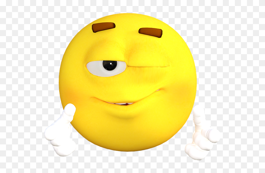 Winking Smiley Face - Emoji Clipart