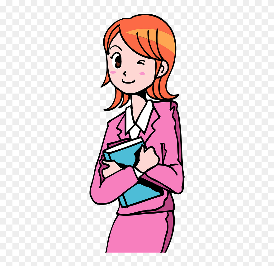 Business Woman Wink Clipart - Cartoon - Png Download