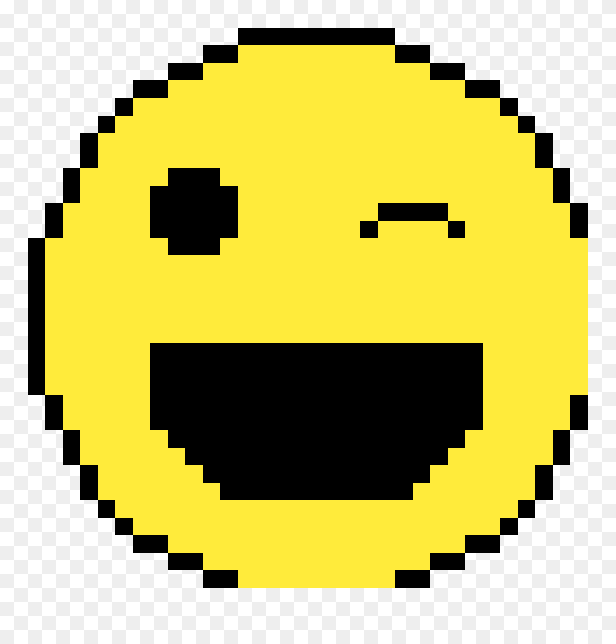 Transparent Emoji Wink Png - Pixel Art Eye Png Clipart