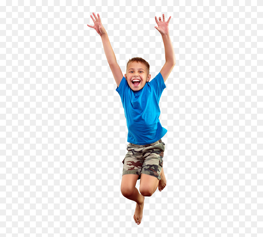 Happy Jumping Kids Png - Jumping On Trampoline Png Clipart