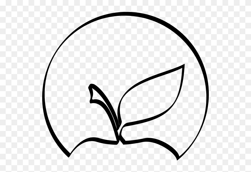 Logo Example Fruit Apple - Line Art Clipart