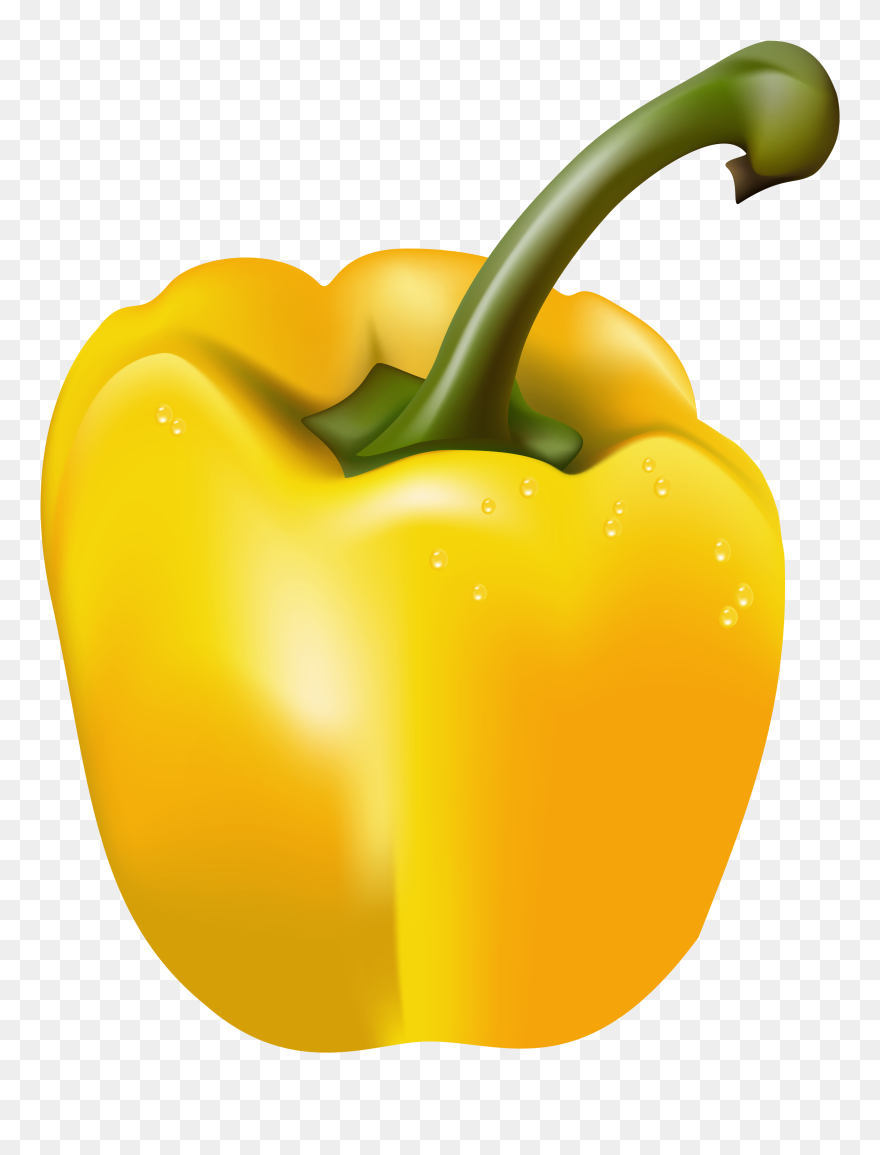 Pepper Transparent Clipart - Yellow Pepper Clipart - Png Download