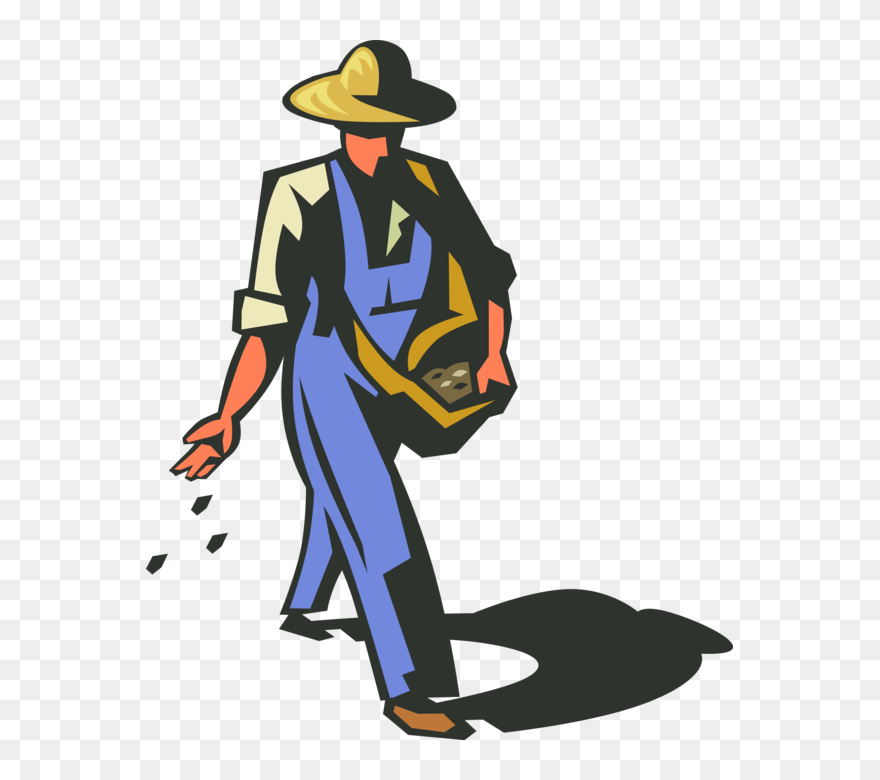 Farmer Planting Seeds Png Clipart