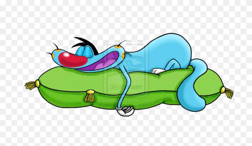Transparent Nap Clipart - Oggy And The Cockroaches Sleeping - Png Download