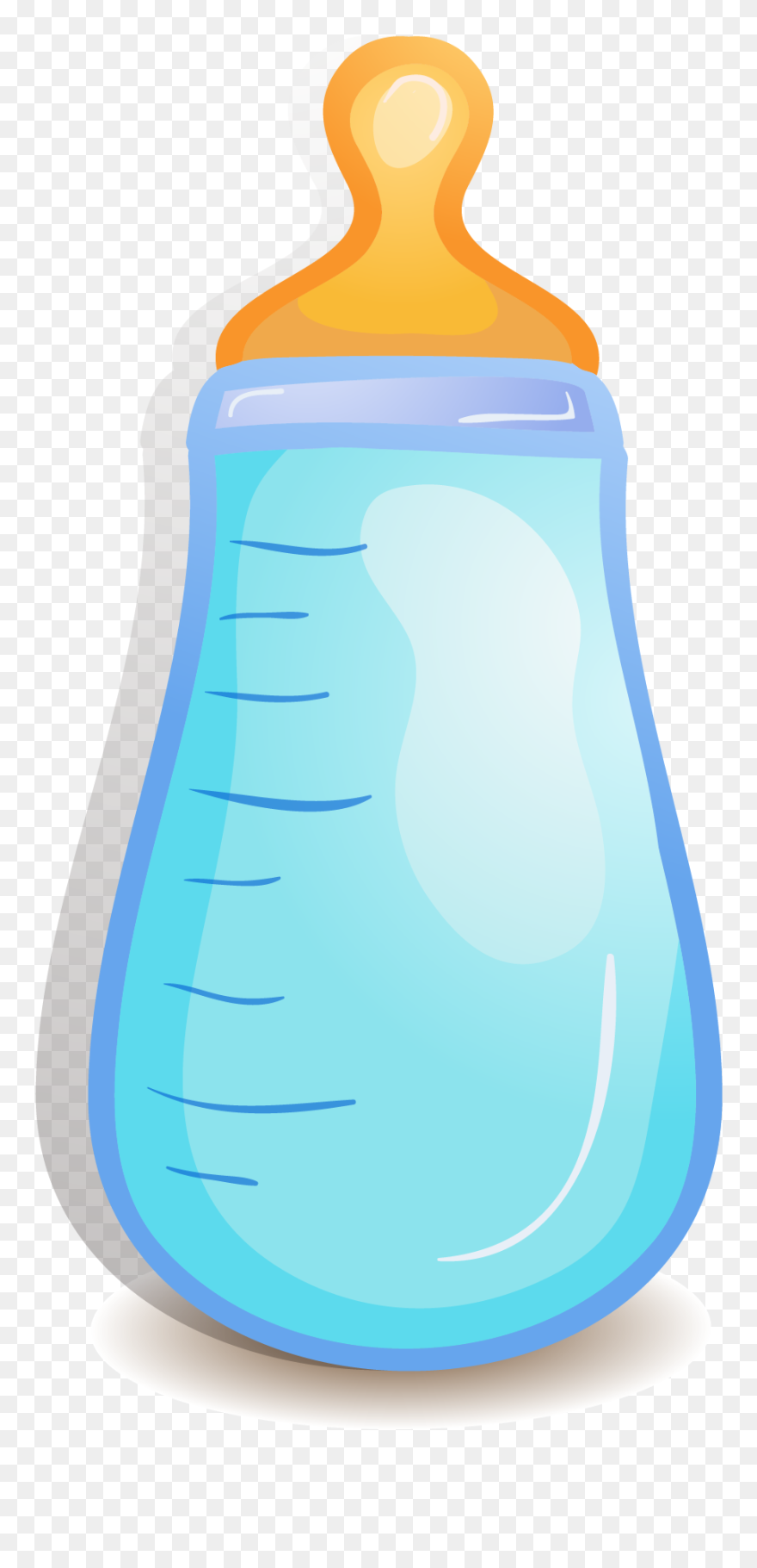 Baby Bottle Infant - Blue Baby Cartoon Bottles Clipart