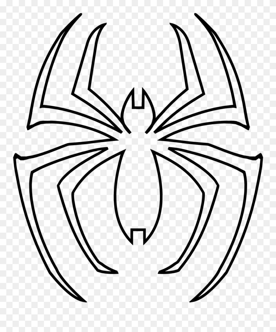 Arachnid Clipart Spiderman Web - Spiderman Logo Coloring Pages - Png Download