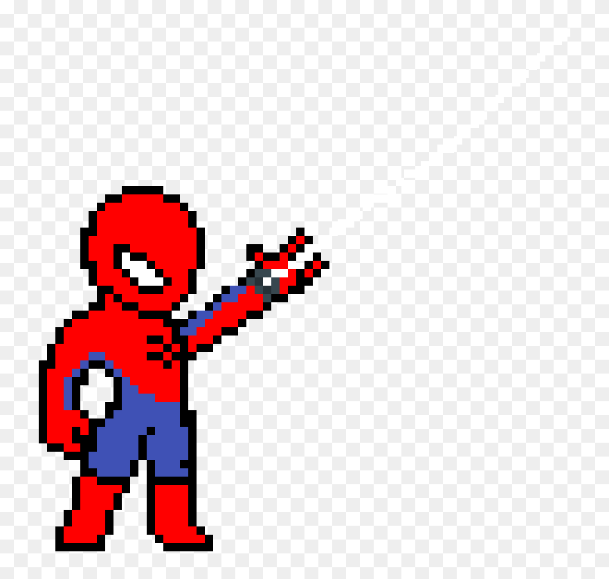 Transparent Spiderman Web Png - Spiderman Pixel Art Clipart