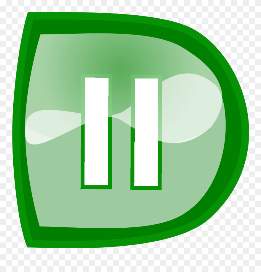 Green Pause Button Svg Clip Arts - Png Download