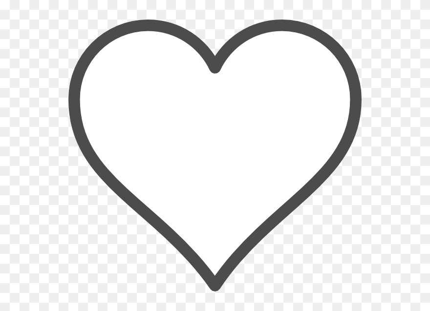 Double Heart Outline Clipart Clip Royalty Free Heart - Transparent Heart Gray Outline Png