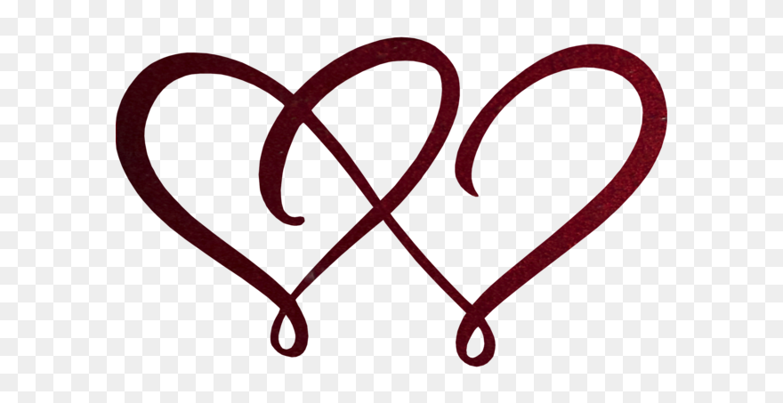 Double Heart Metal Wall Art Prismatic Red Badger Steel - Design Coeur D Amour Clipart