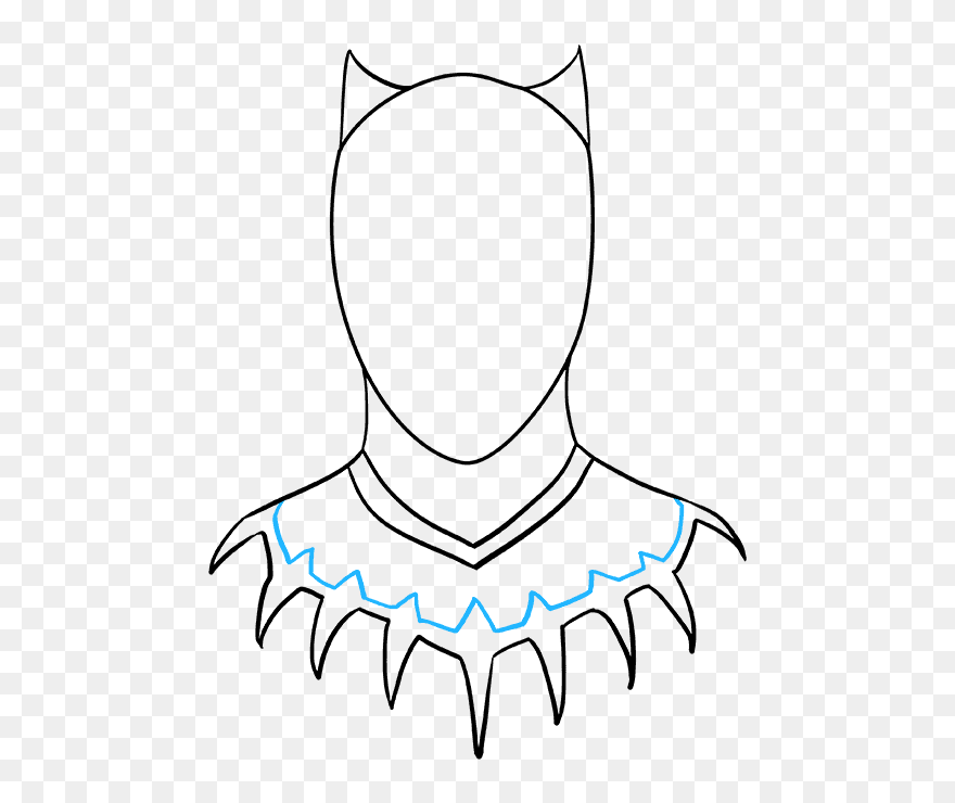 How To Draw The Black Panther - Black Panther Drawing Clipart