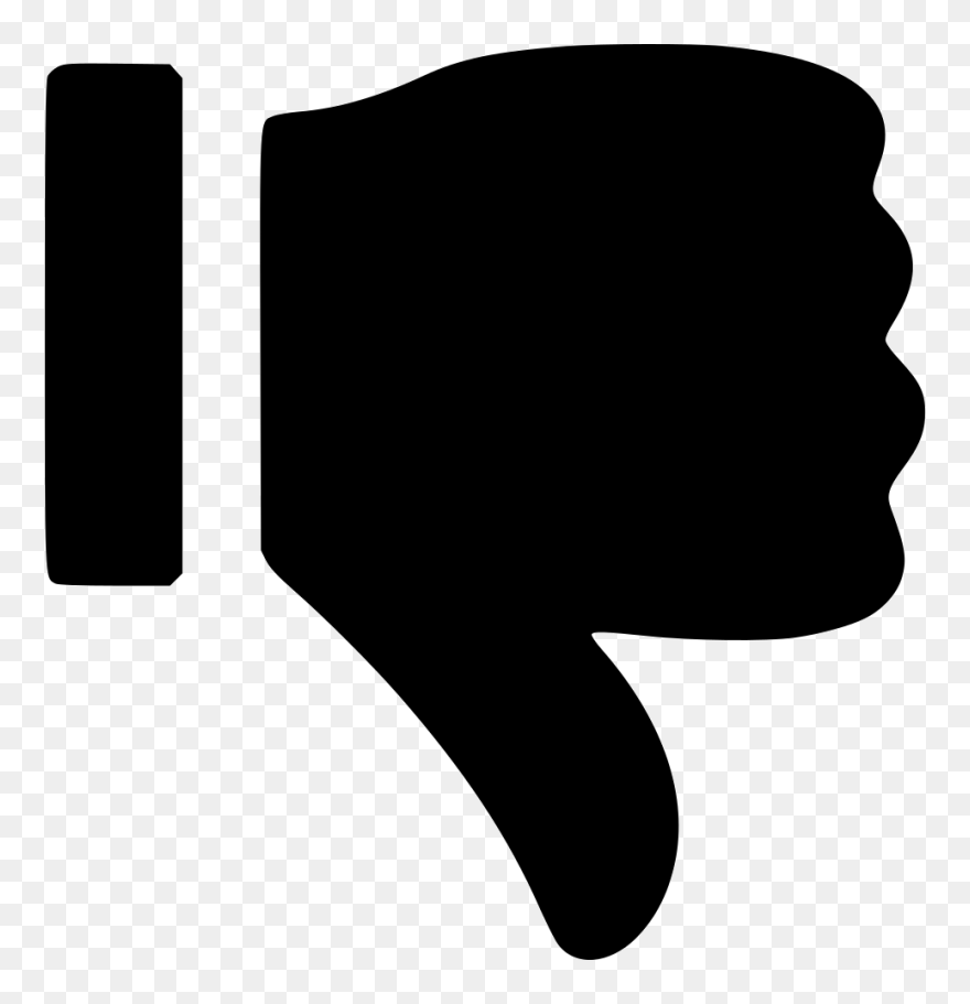 Black Dislike Thumb Pointing Down Png Image - Youtube Dislike Button Png Clipart