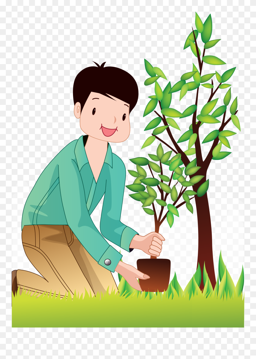 Trees Man Transprent Png - Tree Planting Clipart Png Transparent Png
