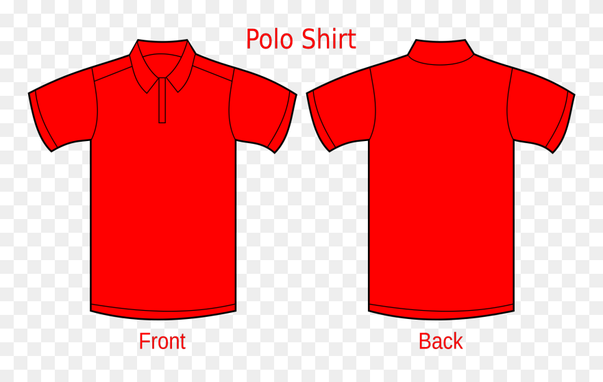 Red Polo Shirt Vector Clipart