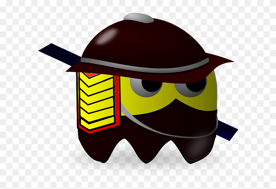 Samurai, Baddie, Pacman, Pac-man, Cartoon - Clip Art - Png Download