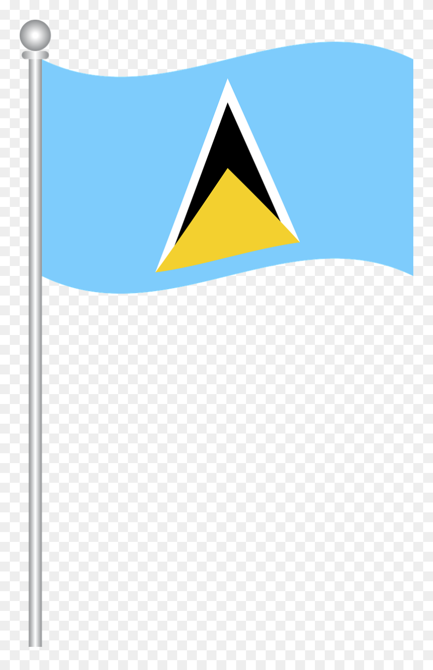 Transparent St Lucia Flag Clipart