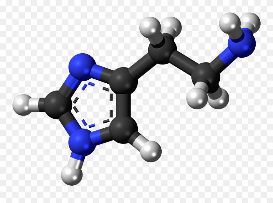 Histamine 3d Ball - Hydrocarbon Molecule Png Clipart
