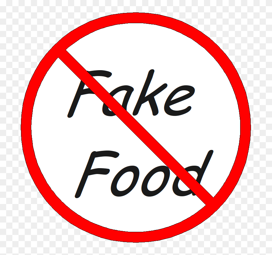 Fake Food - No Processed Foods Sign Clipart
