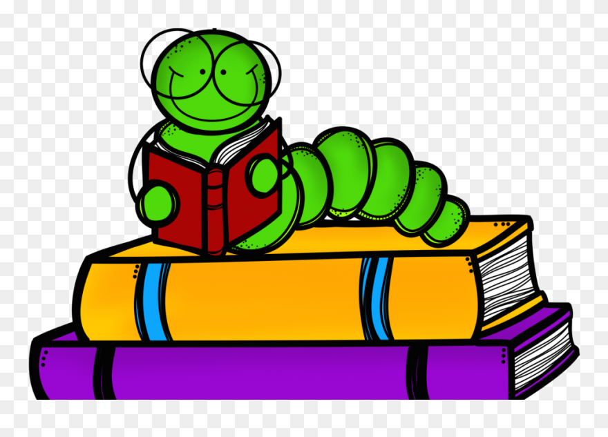 Bookworm Clipart Black And White - Png Download