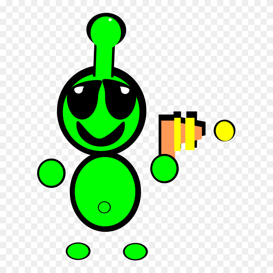 Marciano Con Pistola Clipart