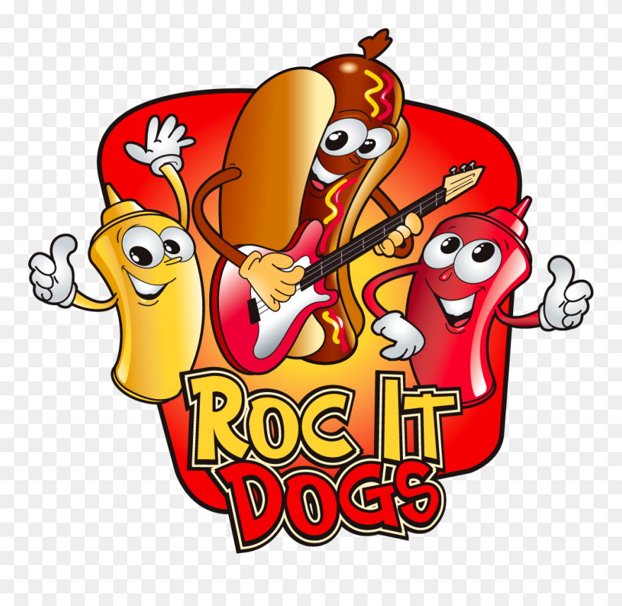 Grill Hot Dog Clipart Vector Download Roc It Dogs - Cartoon - Png Download