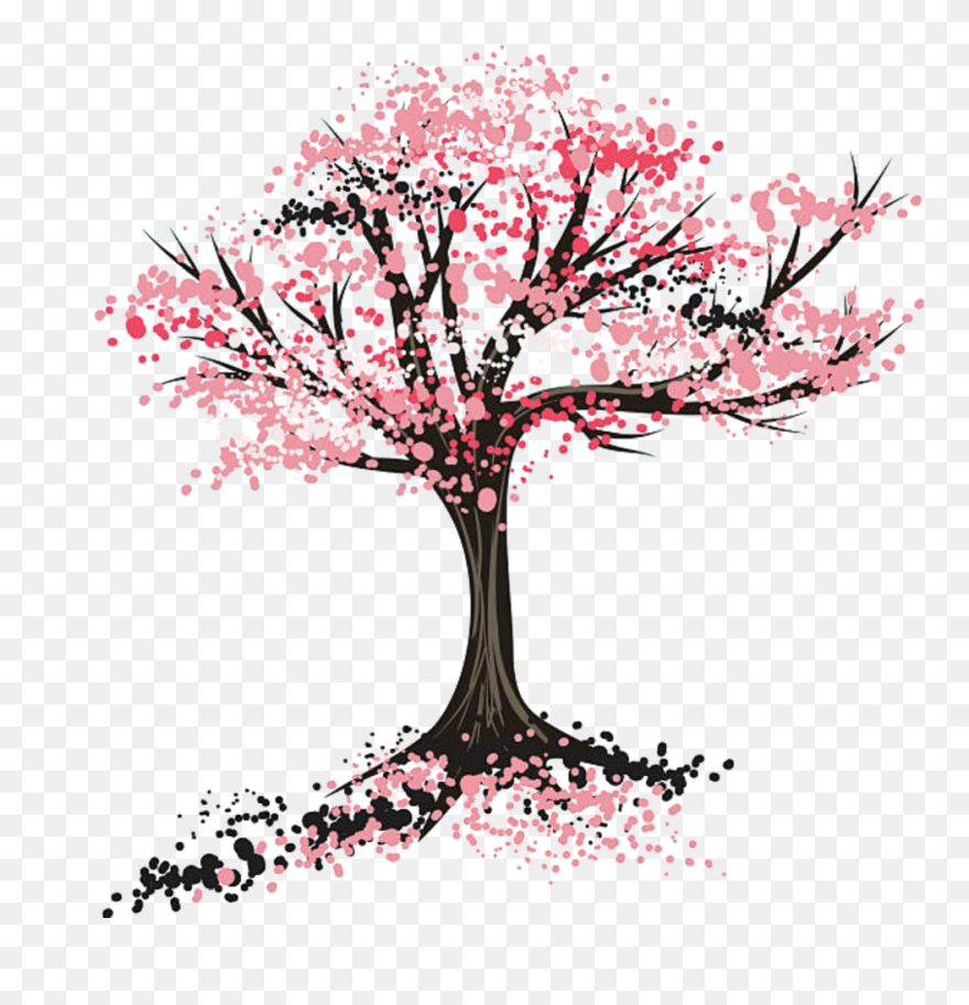 Download Cherry Blossom Tree Drawing Clipart , Png Download - Drawings