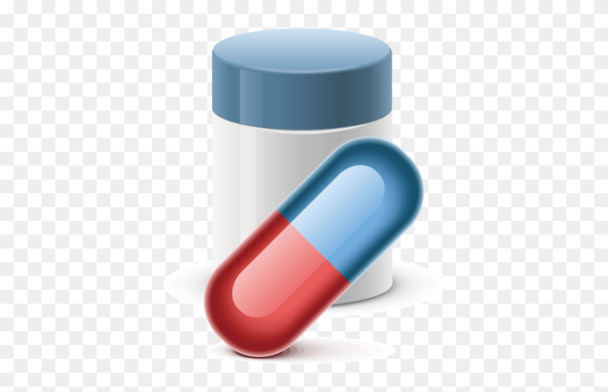 Pharmaceutical Drug Bottle Tablet - Pill Clipart