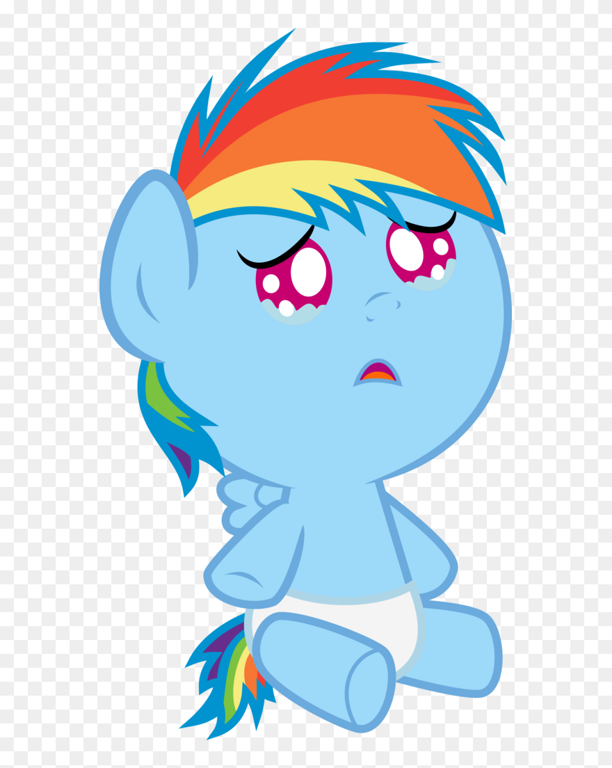 Transparent Crying Baby Clipart - Mlp Baby Rainbow Dash - Png Download