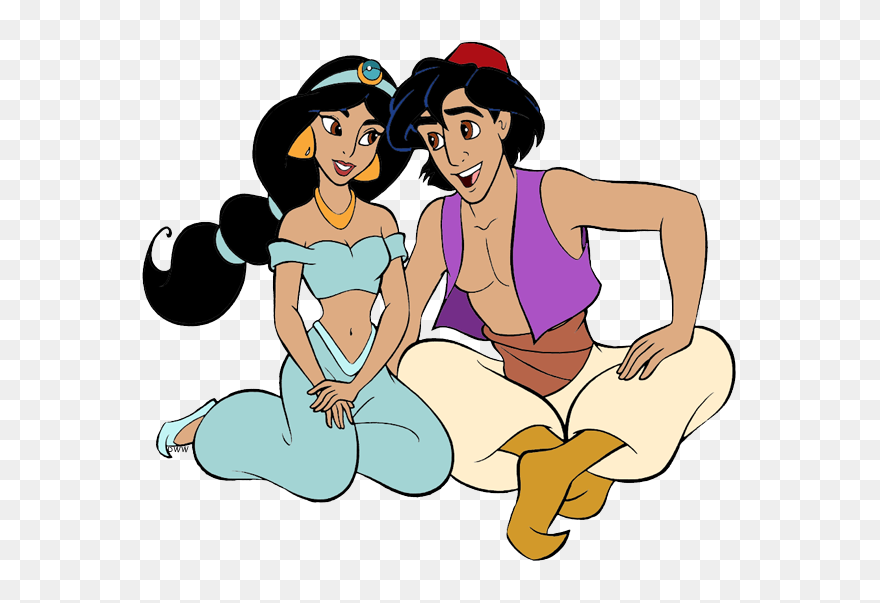 Aladdin And Jasmine Together Clipart