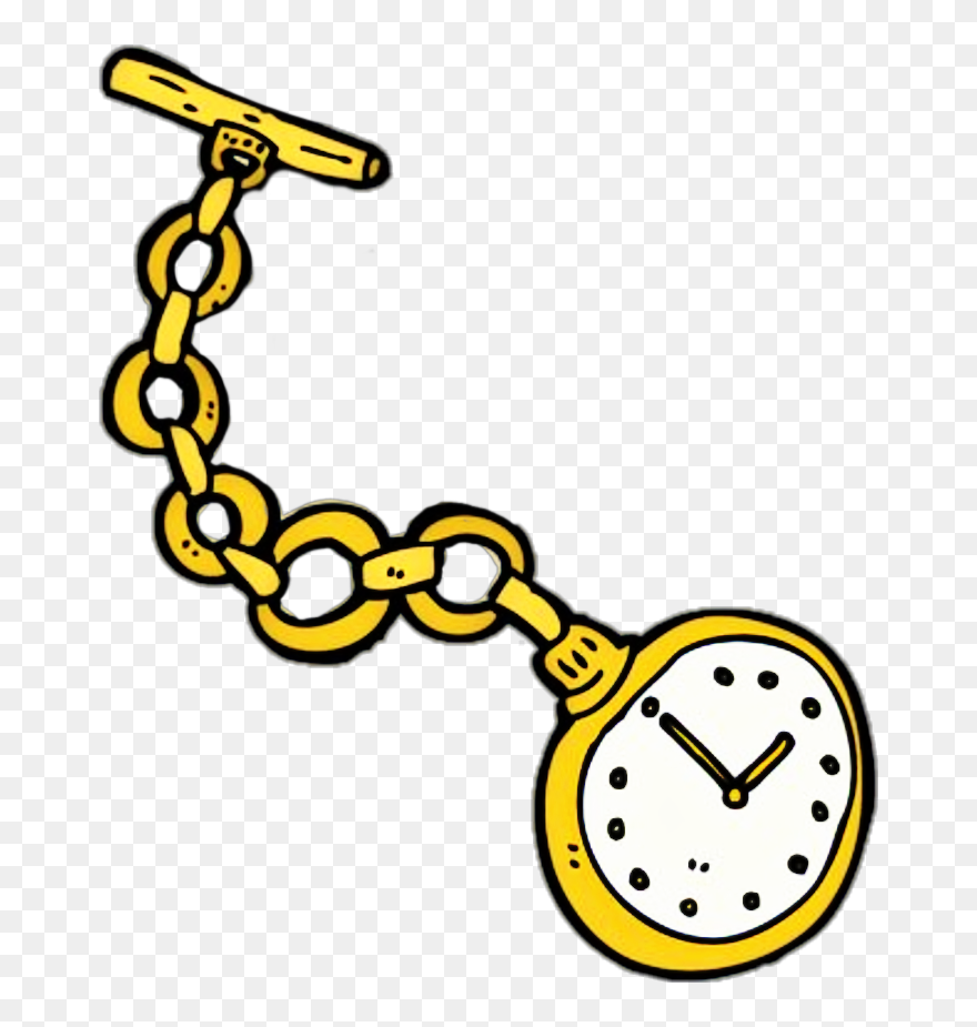#pocketwatch #watch #time #timesup #gold #goldwatch - Reloj De Bolsillo Animado Clipart