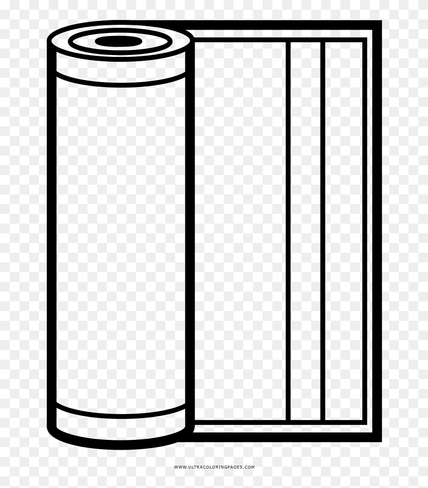 Rolled Up Towel Coloring Page Clipart