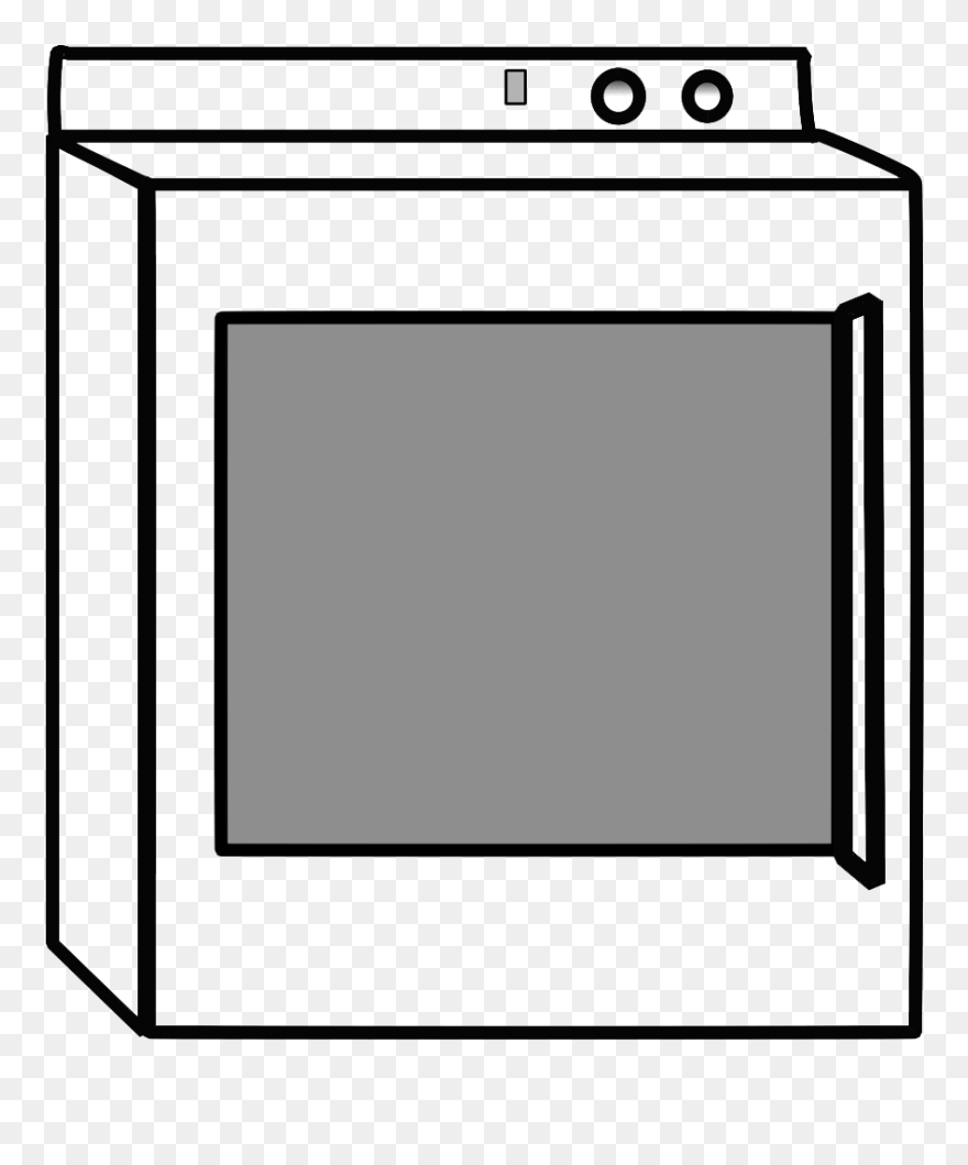 Dryer Black And White Clipart - Png Download