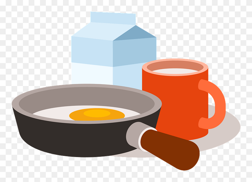 Egg And Milk Clipart - Dish - Png Download