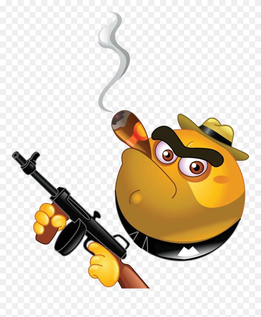 Transparent Thug Life Cigar Png - Gangster Smiley Clipart