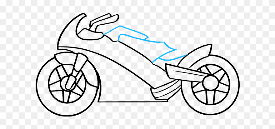 How To Draw Motorcycle Clipart