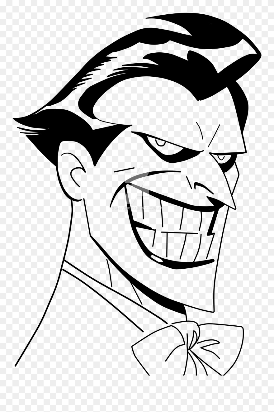 Line Drawing At Getdrawings - Joker Animated Series Drawing Clipart