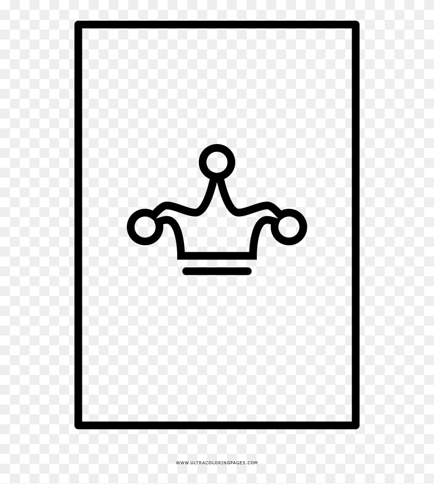 Joker Card Coloring Page Clipart