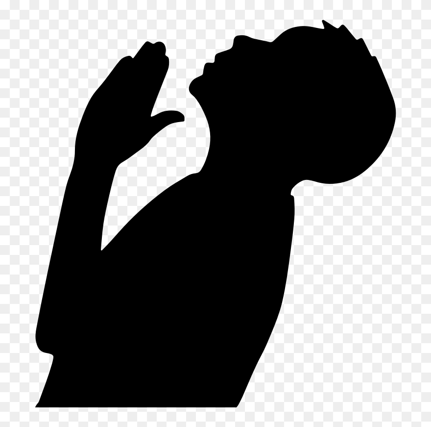Praying Hands Quran Prayer Silhouette - Praying Png Clipart