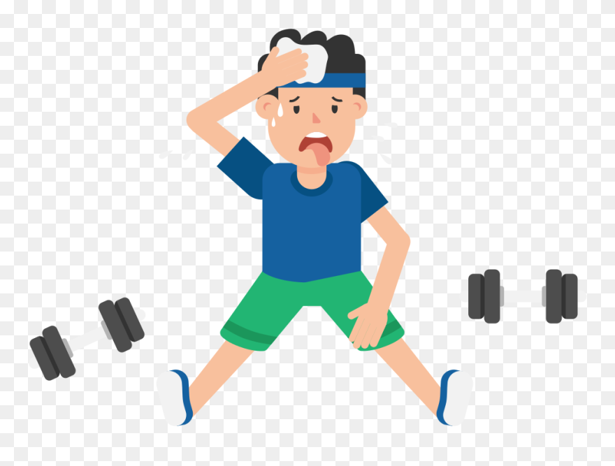 Workout Cartoon - Transparent Exercise Cartoon Png Clipart